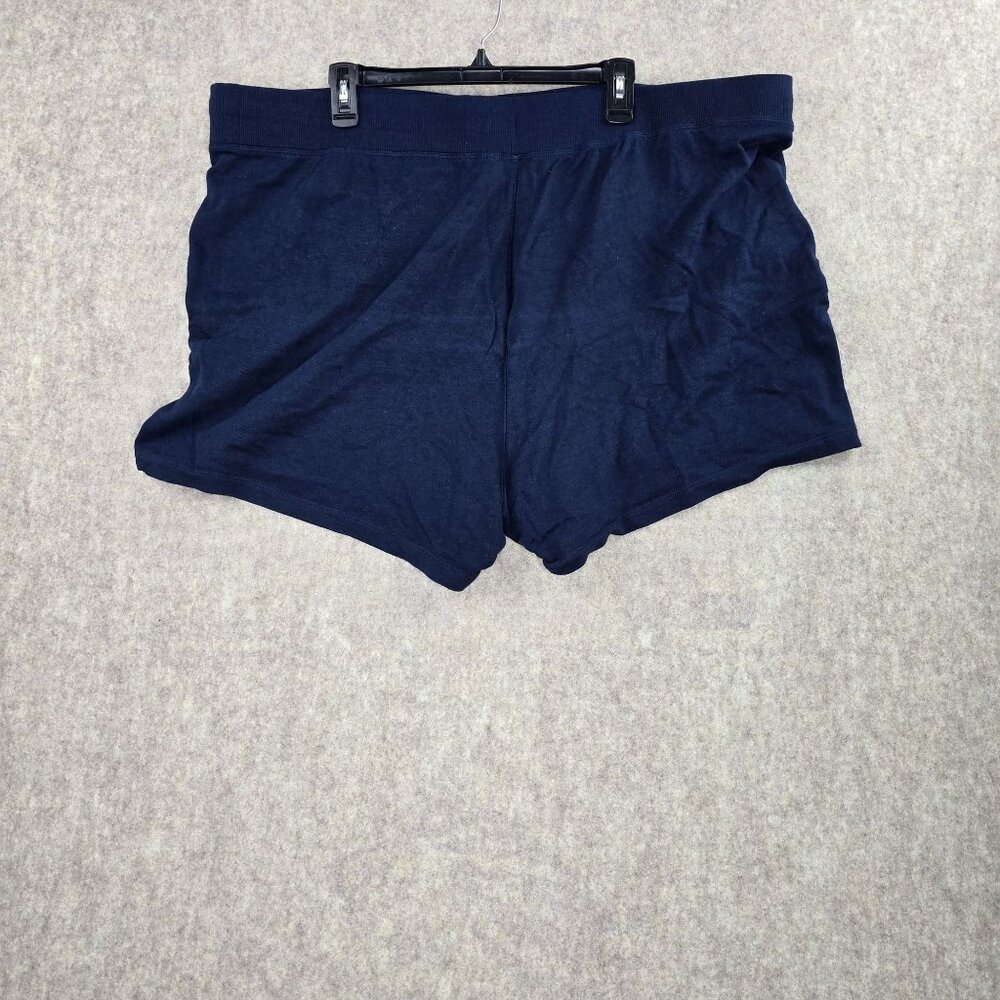 Terra & Sky Womens Shorts Navy Blue Size 3X Relaxed Fit Cotton Modal Blend - Picture 2 of 6